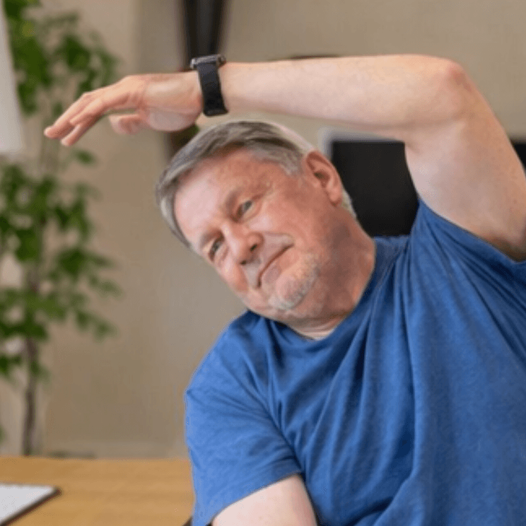 Person taking a movement break