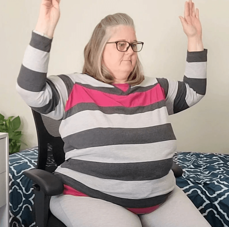 Person doing a seated stretch